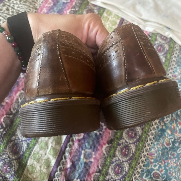 Vintage Dr Doc Martens The Original Brown Leather Wing Tip MADE IN ENGLAND 8 9 main image 5